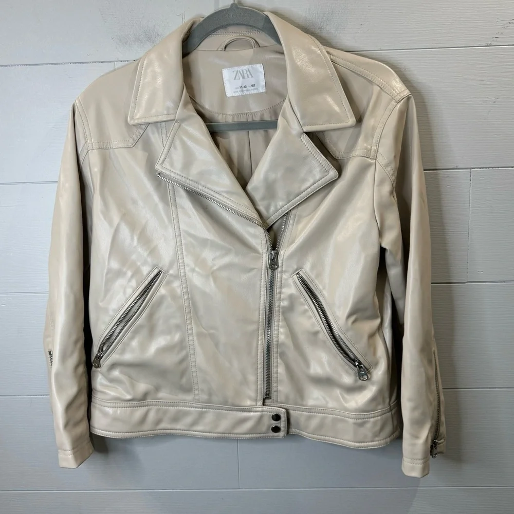 Zara | Girls Pleather Jacket Size 11/12